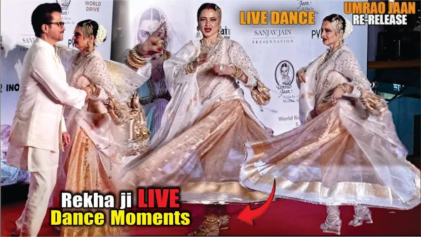 Rekha ji LIVE Dance And Iconic Moments at "Umrao Jaan" Re-Release | Anil Kapoor, Alia, Janhvi, Tabu