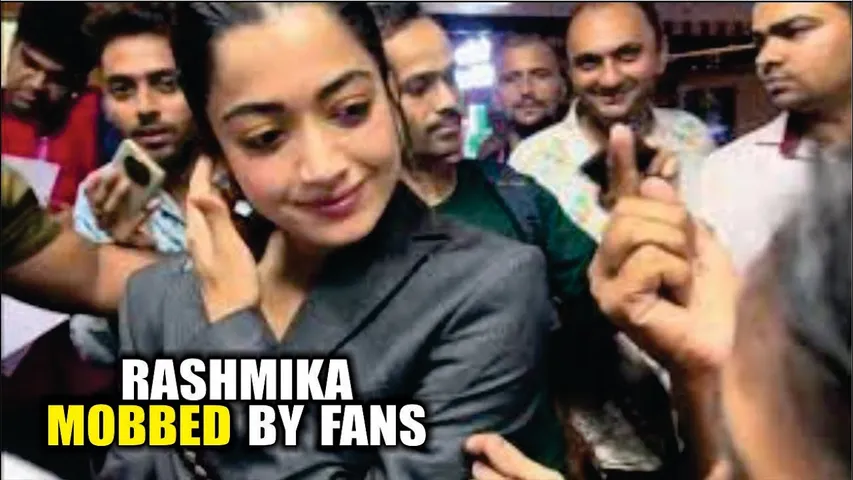 PUSHPA 2 Actress Rashmika Mandanna Mobbed by Fans for Selfie at Airport | RASHMIKA MOBBED BY FANS