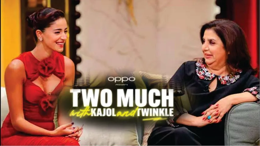 Two Much With Kajol And Twinkle | Farah Khan Teases Ananya Panday On Two Much With Kajol And Twinkle