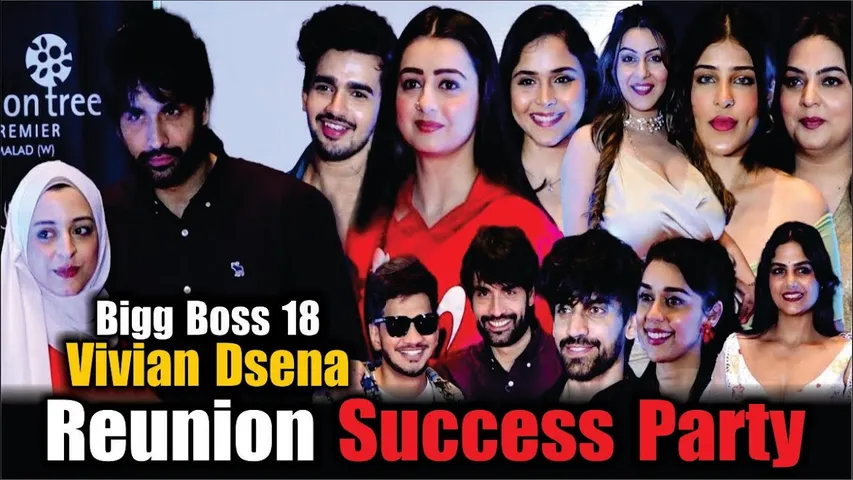 Bigg Boss 18 | Vivian Dsena Reunion Success Party | Munawar, Eisha, Vivian, Chahat, Avinash, Sara