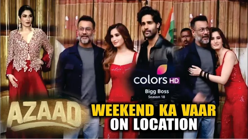 Bigg Boss 18 | Weekend Ka Vaar | ABHISHEK KAPOOR, RASHA THADANI & AAMAN DEVGAN AT BIGG BOSS 18 SET