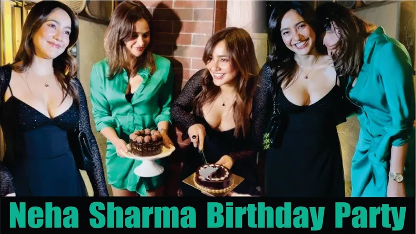 Neha Sharma Birthday Party | Neha Sharma Celebrates Birthday With Hot Sister Aisha Sharma & Media