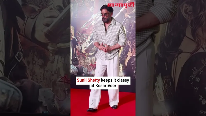 Sunil Shetty made a powerful appearance at the trailer launch of his new movie.