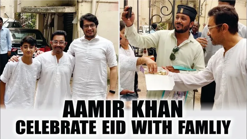 AAMIR KHAN CELEBRATE EID WITH FAMLIY | AAMIR KHAN CELEBRATE EID WITH FANS AND MEDIA | AAMIR KHAN