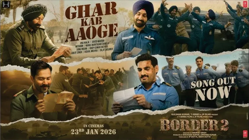 BORDER 2: Ghar Kab Aaoge | Sunny Deol | Sonu Nigam | Arijit Singh | Diljit Dosanjh | Vishal Mishra