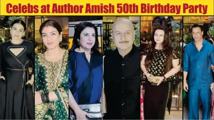 Celebs at Author Amish 50th Birthday Party | ANUPAM KHER, VIDYA BALAN, Raveena Tandon, R MADHAWAN