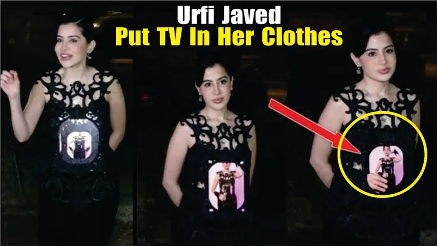 Urfi Javed Put TV in her clothes | Urfi Javed Turns Heads with Her Video Playing in Black Outfit!