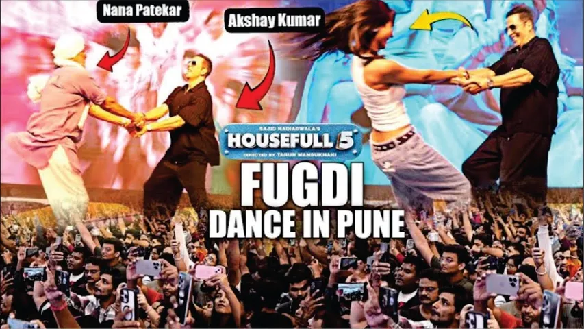 Housefull 5 Cast Fugdi Dance FUNNY Moments in Pune | Akshay Kumar | Nana Patekar |  Jacqueline