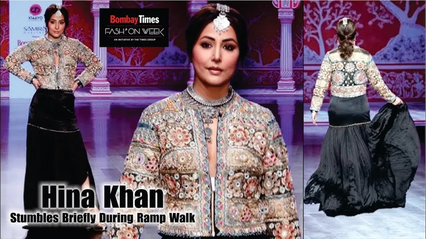 Hina Khan Stumbles On Ramp Twice At Fashion Show In Mumbai | Bombay Times Fashion Week 2025