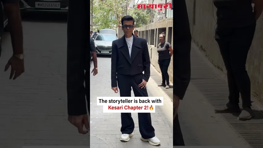 Karan Johar spotted at the press conference of Kesari Chapter 2! 🎬✨