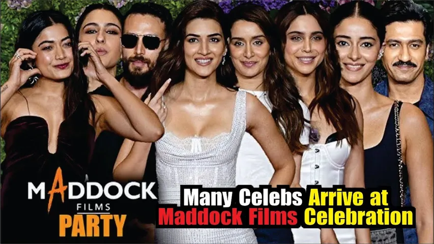 Many Celebs Arrive at Maddock Films Celebration | Vicky Kaushal, Rashmika, Kriti, Shraddha, Ananya