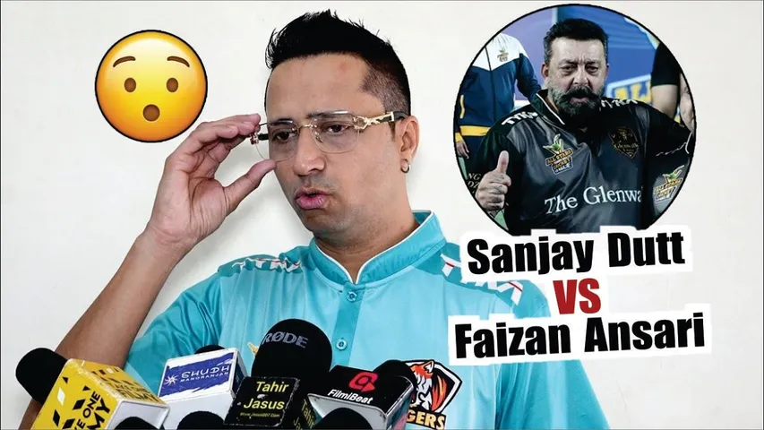 Sanjay Dutt VS Faizan Ansari | Faizan Ansari Play Against Sanjay Dutt In Celebrity Cricket League