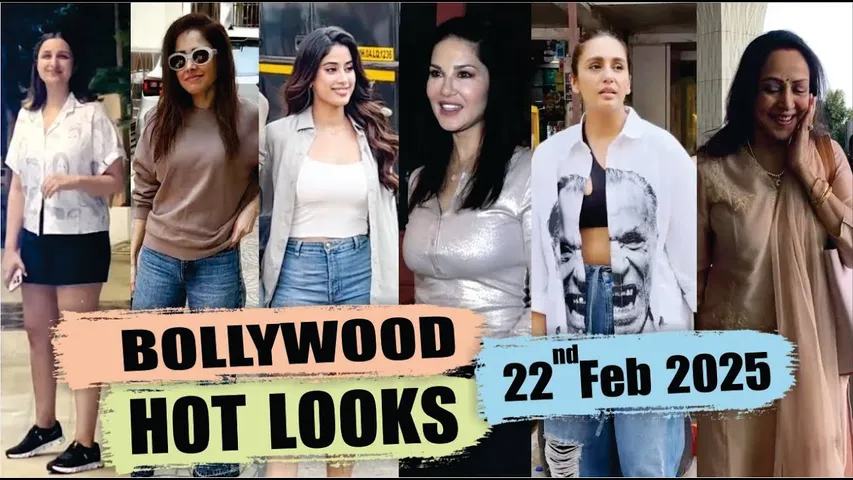 Bollywood Actress Hot Look | Sunny Leone | Parineeti Chopra | Janhvi Kapoor  | 22nd Feb 2025 | 10 Pm