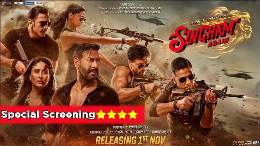 Singham Again | Special Screening | Singham Again Review | Ajay devgn, Arjun kapoor, Deepika,Ranveer
