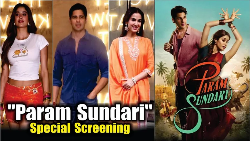 Janhvi Kapoor And Siddharth Malhotra At Param Sundari Special Screening | Param Sundari Move Review