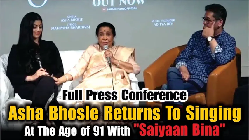 Asha Bhosle Returns To Singing At The Age of 91 With Saiyaan Bina | PC WITH ASHA BHOSLE  &   Zanai