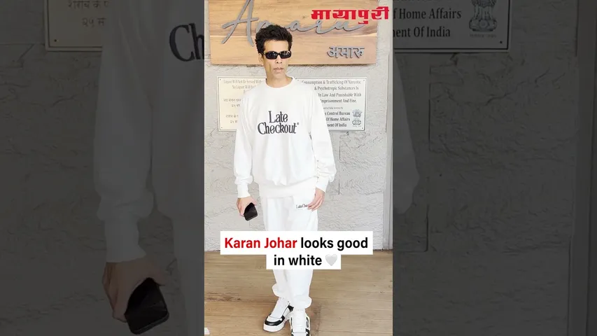 Karan Johar spotted in Bandra rocking an all-white outfit