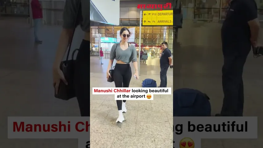 Manushi Chillar spotted at the airport serving elegance at ever step