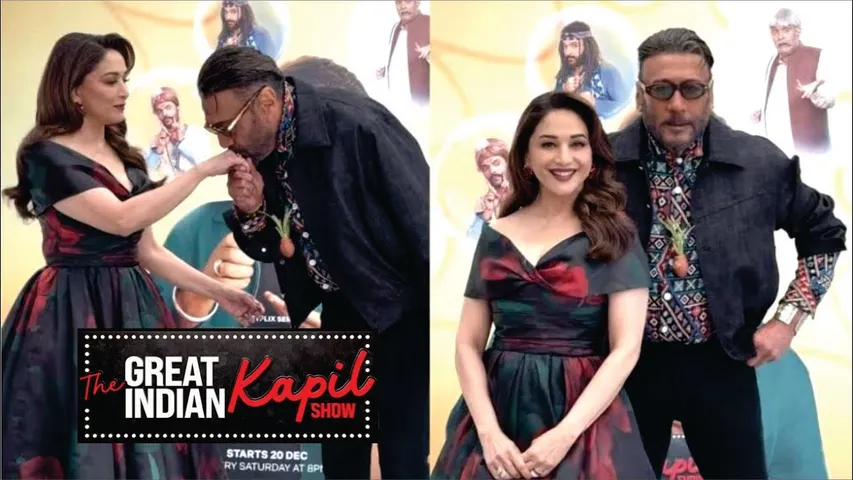 The Great Indian Kapil Show Season 4 | Jackie Shroff Kisse Madhuri Dixit's Hand At Kapil Sharma Show