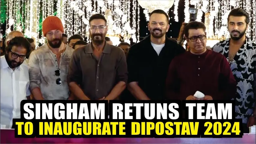 AJAY DEVGN, ROHIT SHETTY, ARJUN KAPOOR, TIGER SHROFF SINGHAM RETUNS TEAM TO INAUGURATE DIPOSTAV 2024