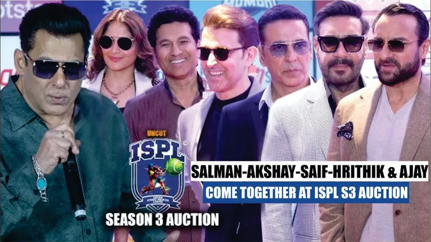 Salman Khan, Akshay Kumar, Saif Ali Khan, Hrithik Roshan, Ajay Devgn At ISPL Season 3 Auction