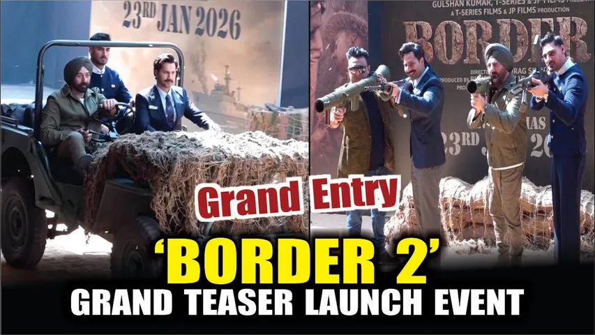 ‘BORDER 2’ TEASER LAUNCH | Sunny Deol, Varun Dhawan & Ahan Shetty Grand Entry Border 2 Teaser Launch