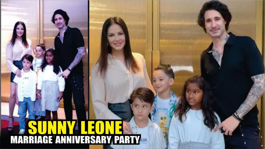 Sunny Leone Marriage Anniversary Party | Sunny Leone Celebrates her Anniversary with husband & kids