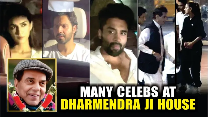 Kriti Sanon, Varun Dhawan, Rakul Preet, Jackky Bhagnani, Ahaan Pandey & More At Dharmendra Ji House