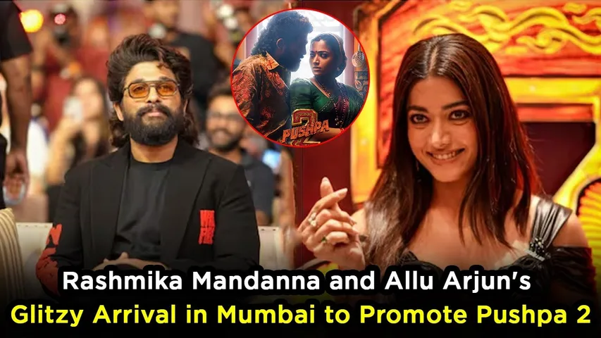 Rashmika Mandanna and Allu Arjun's Glitzy Arrival in Mumbai to Promote Pushpa 2 I Allu Arjun
