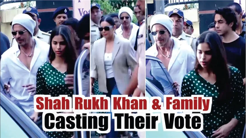 Shah Rukh Khan, Aryan Khan, Suhana Khan & Gauri Khan Casting Their Vote | Shah Rukh Khan