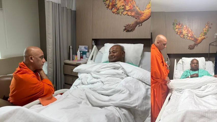 swamiji met devegowda