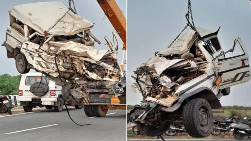 ಬೊಲೆರೊ ಮತ್ತು ಟ್ರಕ್​ ನಡುವೆ ಭೀಕರ ಅಪಘಾತ.. ಇಬ್ಬರು ಮಕ್ಕಳು ಸೇರಿ 9 ಜನರು ಸಾವು