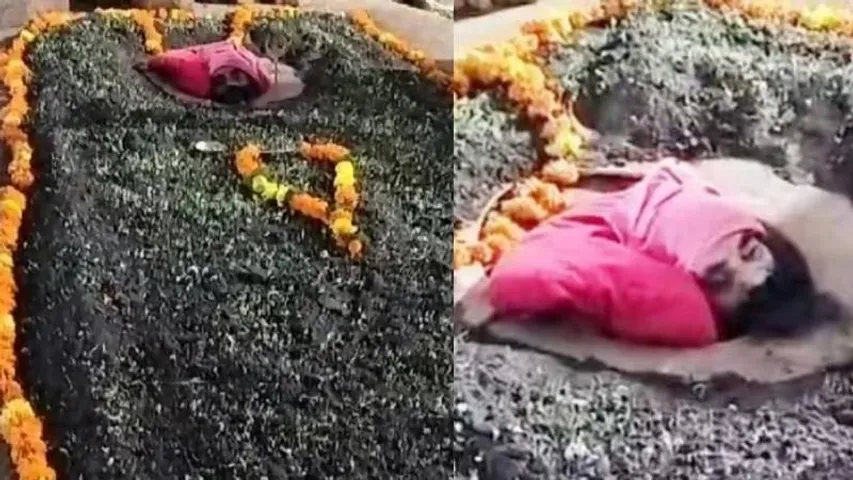 9 ದಿನಗಳ ಕಾಲ ಕಠಿಣ ವ್ರತ ಕೈಗೊಂಡ ಬಾಬಾ; ಕುತ್ತಿಗೆವರೆಗೂ ತಮ್ಮನ್ನು ತಾವು ಹೂತುಕೊಂಡು ಉಪವಾಸ