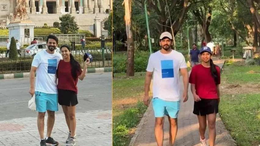 ಡಾಲಿ ಧನಂಜಯ್, ಧನ್ಯತಾ ಫುಲ್ ಫಿಟ್​.. ಕಬ್ಬನ್ ಪಾರ್ಕ್​, ವಿಧಾನಸೌಧ ಬಳಿ ವಾಕಿಂಗ್​​