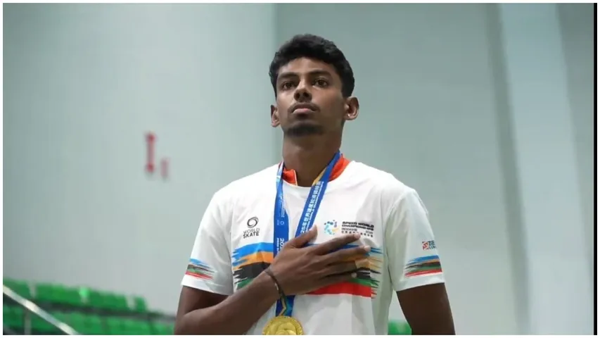 Anandkumar Velkumar -gold medal in skating