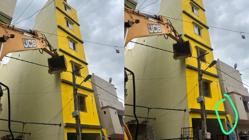 BUILDING TILTS IN BENGALURU