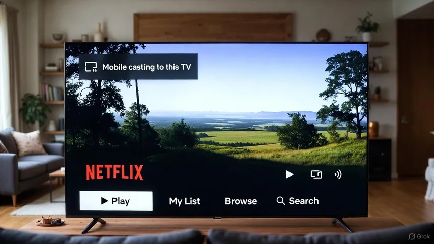 MOBILE CASTING TO TV NETFLIX
