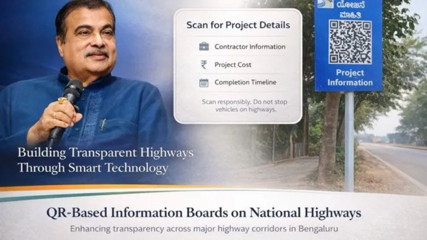 qr code information about highways nitin gadkar