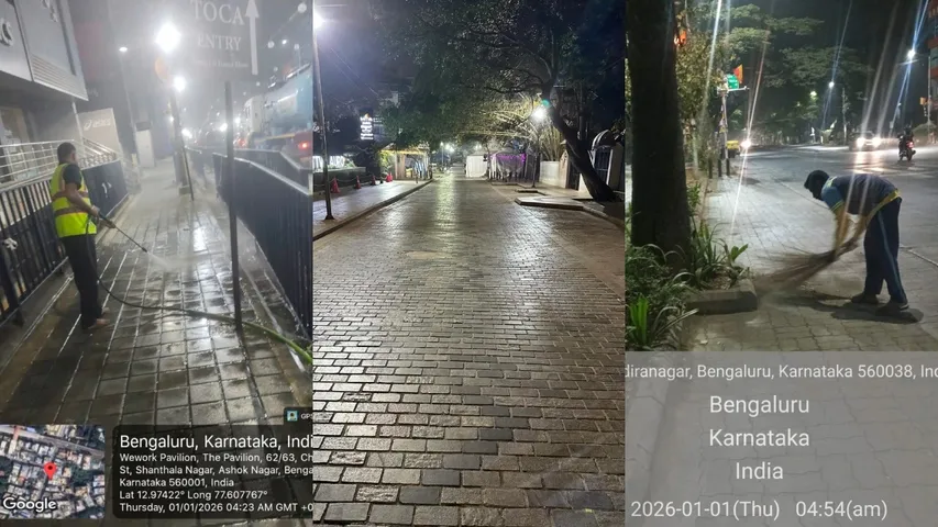 mg road and brigade road clean