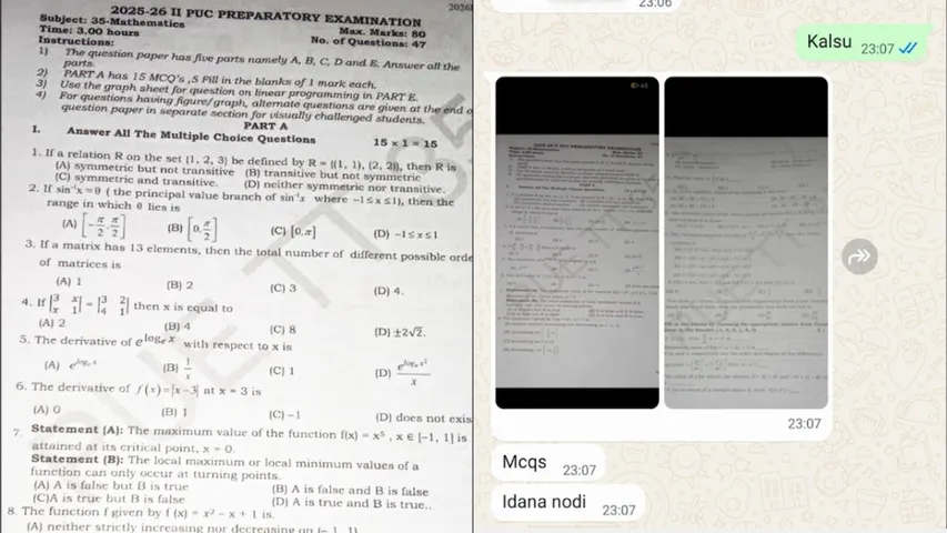 2nd puc question paper leak