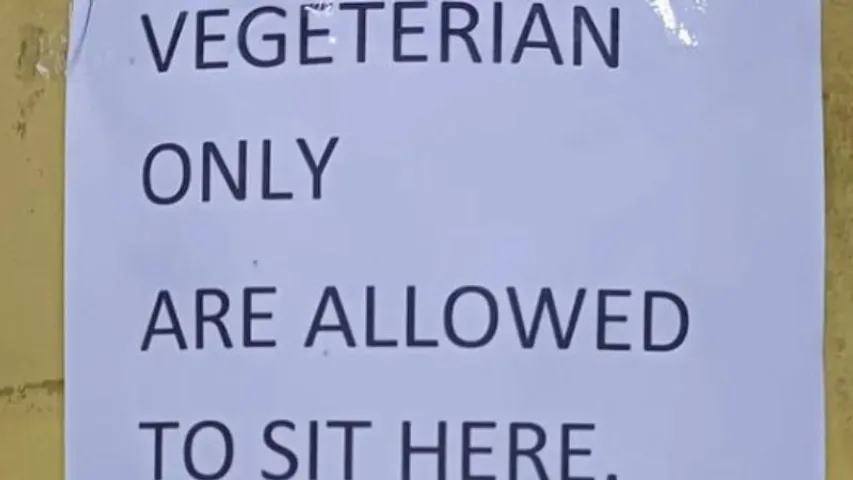 Mumbai: 'Vegetarians only are allowed to sit here' poster strokes controversy in IIT-Bombay
