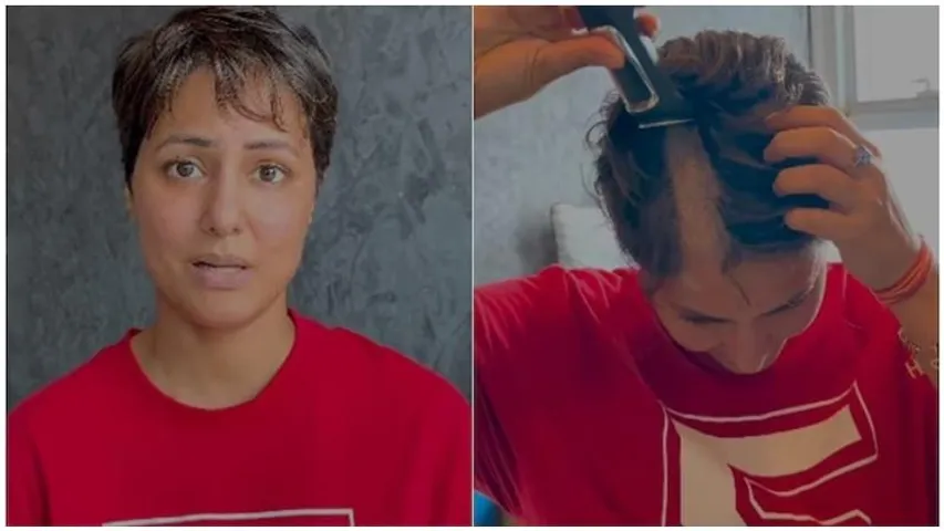 TV actress Hina Khan shaves head amid cancer treatment: 