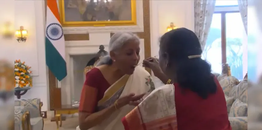 FM Sitharaman to present 8th consecutive budget, President Murmu offers ‘dahi-cheeni’