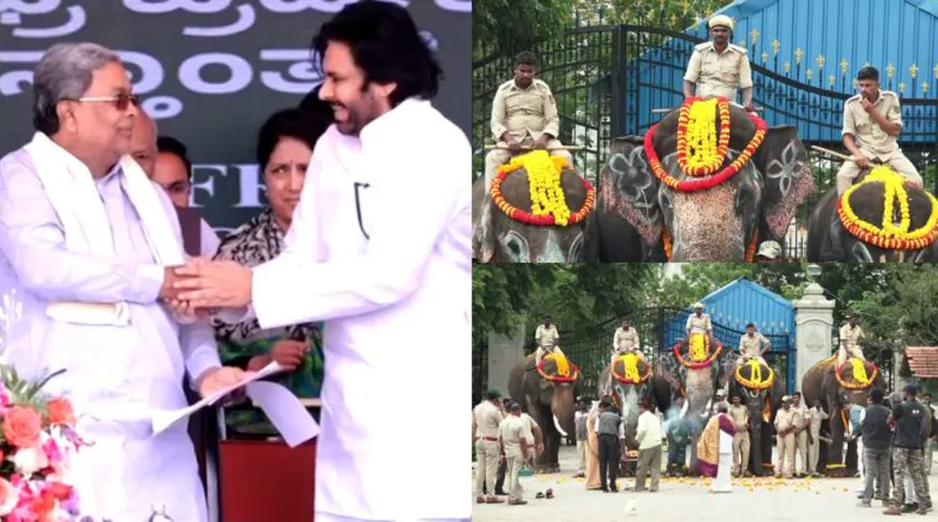 Karnataka hands over trained Kumki elephants to AP to help curb human-wildlife conflict