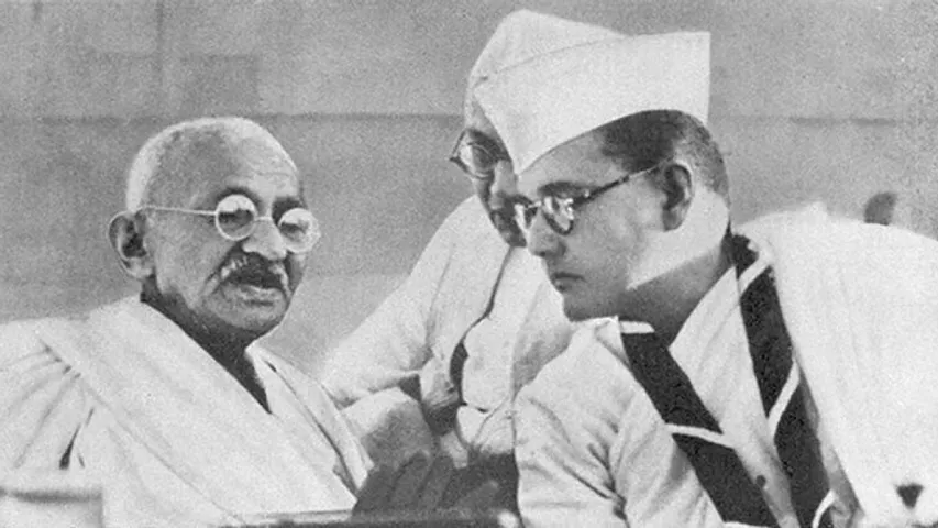 gandhi with netaji