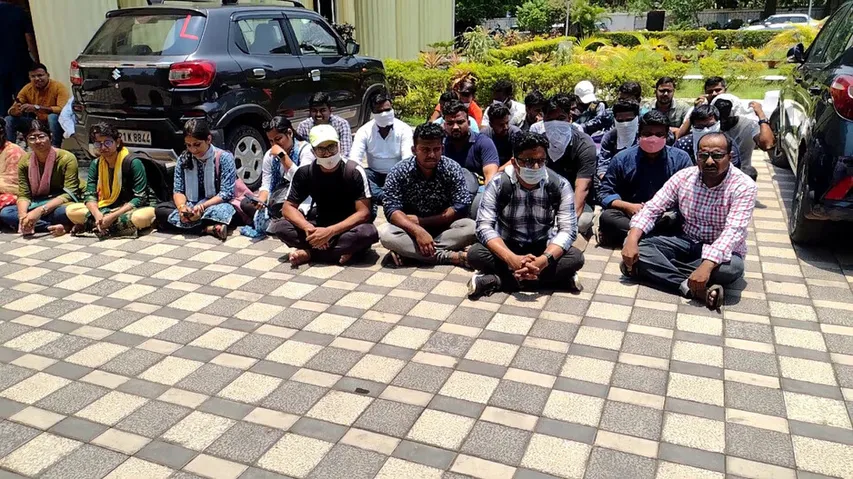 Protest infront of opsc