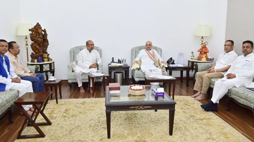 Manipur Chief Minister N Biren Singh and Union Home Minister Amit Shah met on Sunday,