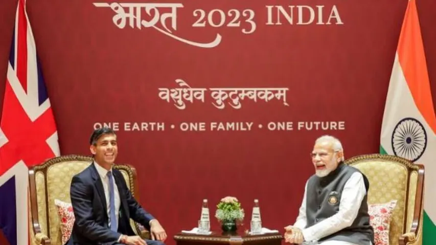 Rishi Sunak & PM Narendra Modi 
