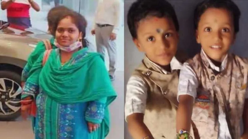 Sabitri Behera and her two sons