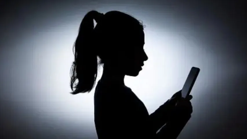 Girl watching mobile